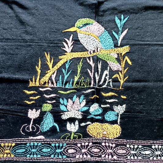 Designer Kantha Stitch Blouse Fabric