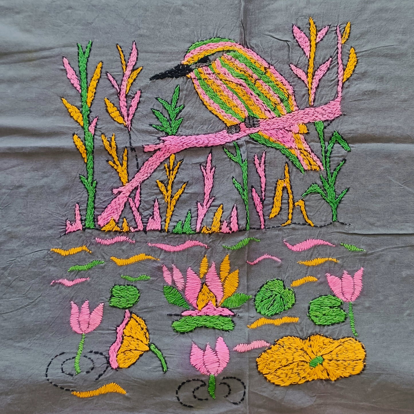 Designer Kantha Stitch Blouse Fabric