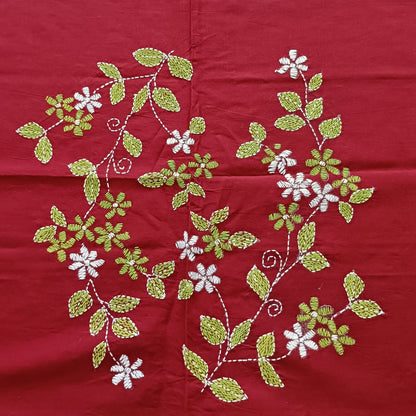 Designer Kantha Stitch Blouse Fabric