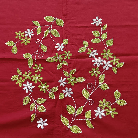 Designer Kantha Stitch Blouse Fabric