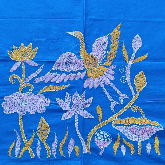 Designer Kantha Stitch Blouse Fabric