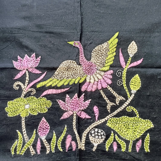 Designer Kantha Stitch Blouse Fabric