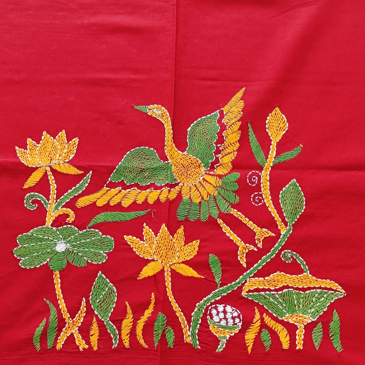 Designer Kantha Stitch Blouse Fabric