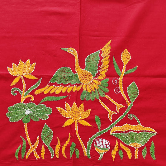 Designer Kantha Stitch Blouse Fabric