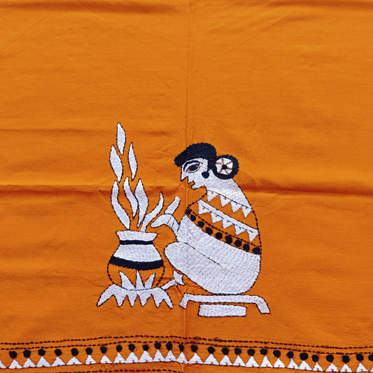 Designer Kantha Stitch Blouse Fabric