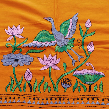 Designer Kantha Stitch Blouse Fabric