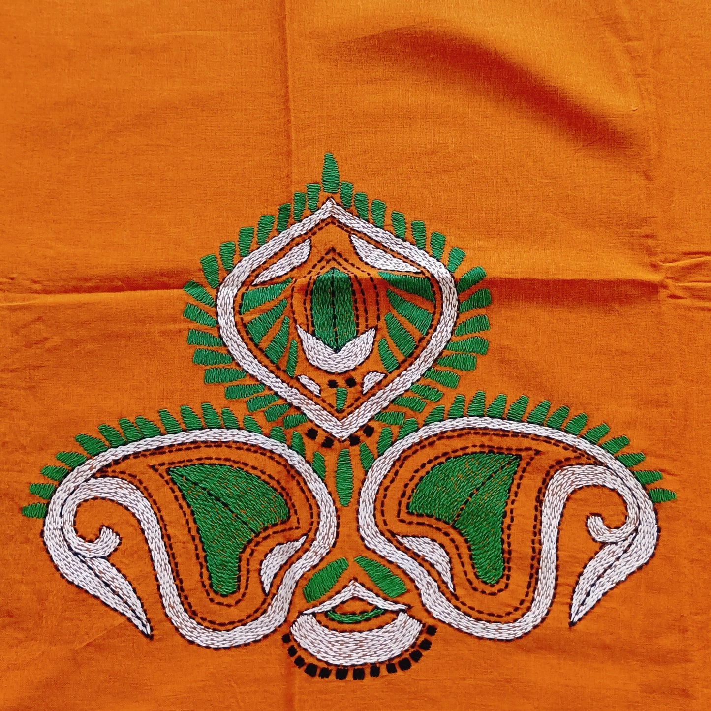 Kantha Stitch Cotton Half Work Blouse Fabric