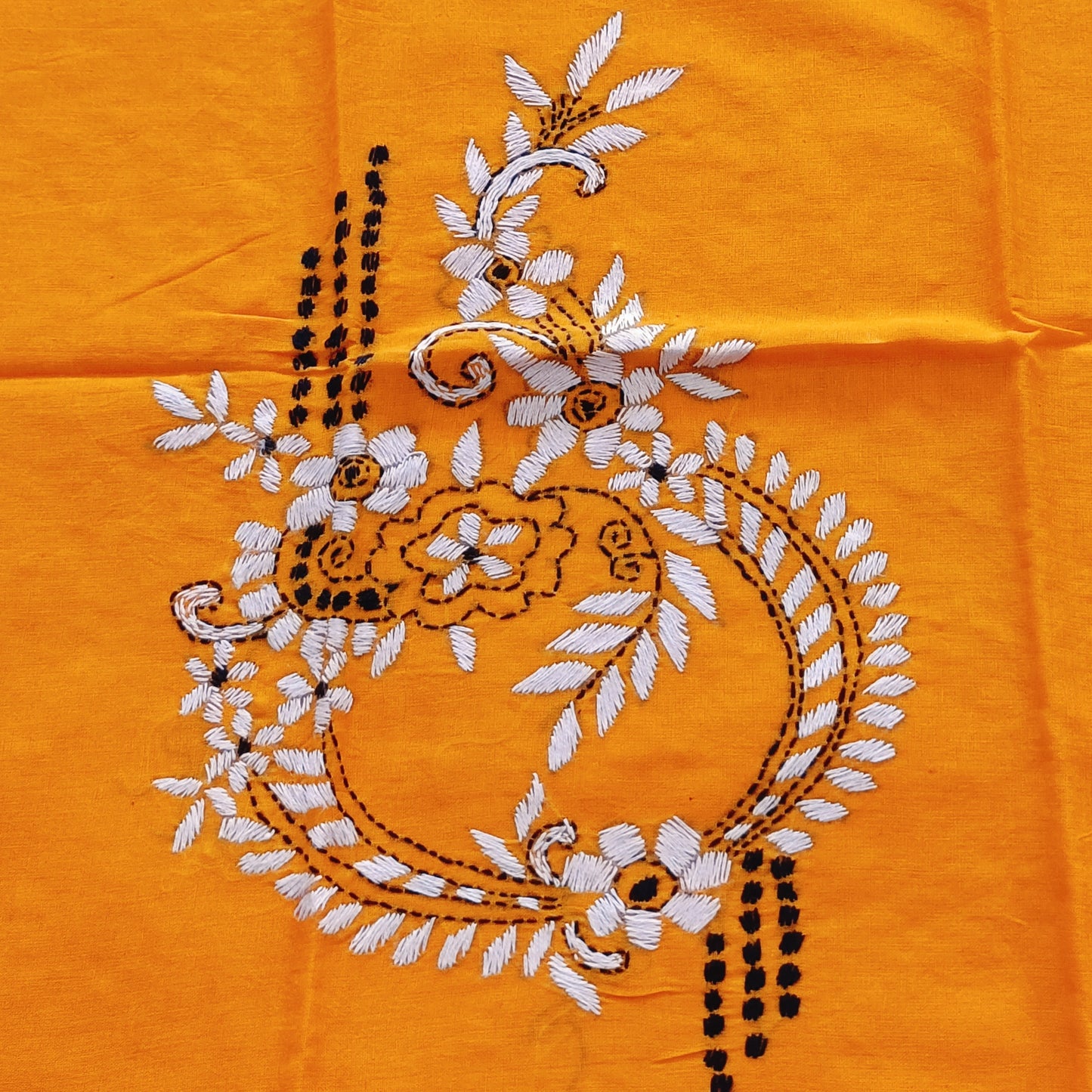 Kantha Stitch Cotton Half Work Blouse Fabric