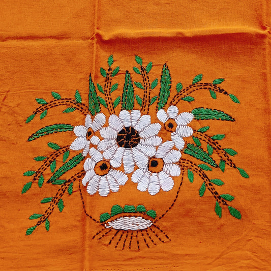 Kantha Stitch Cotton Half Work Blouse Fabric