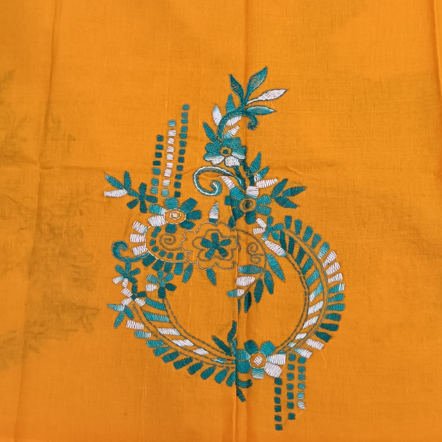 Kantha Stitch Cotton Half Work Blouse Fabric