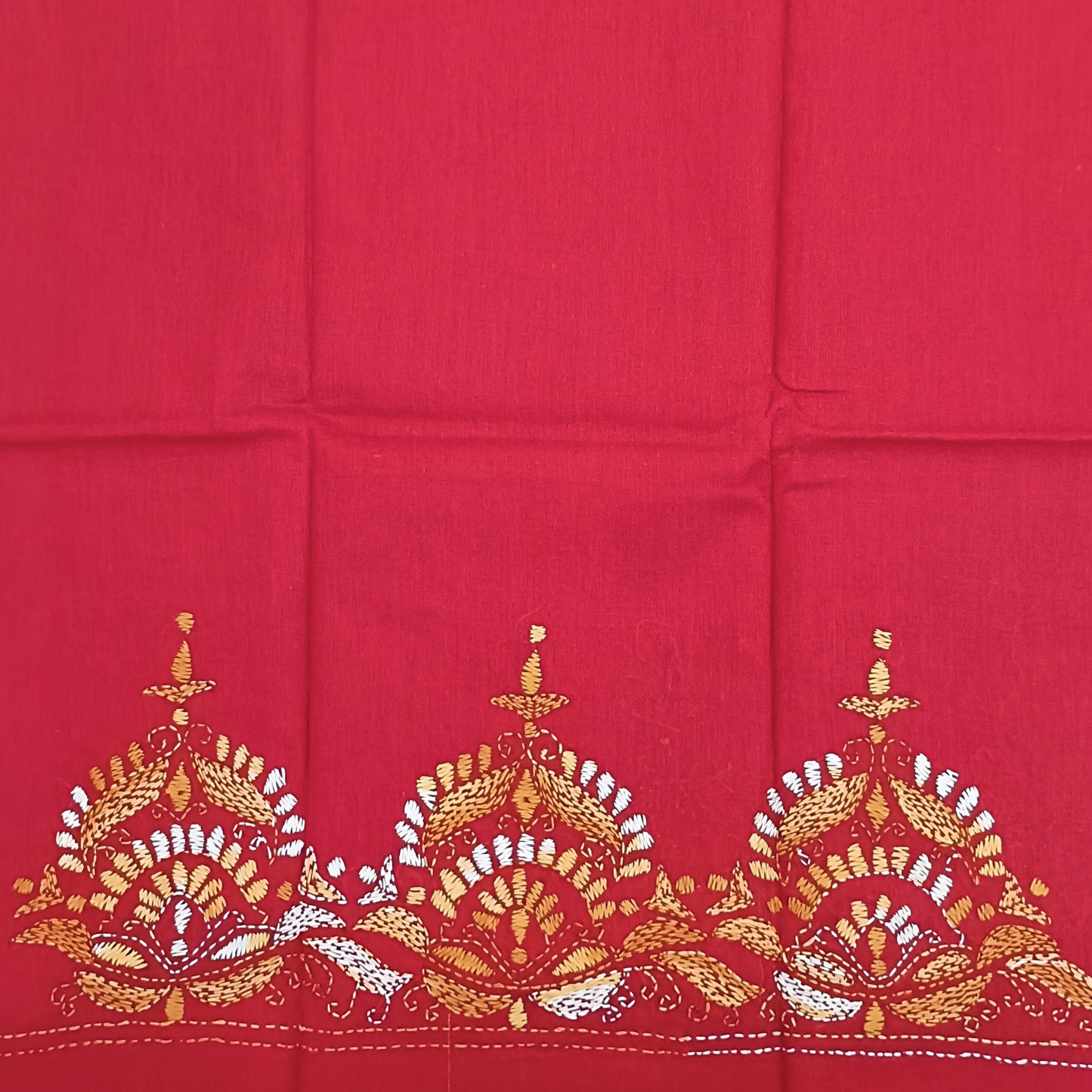 Kantha Stitch Cotton Half Work Blouse Fabric