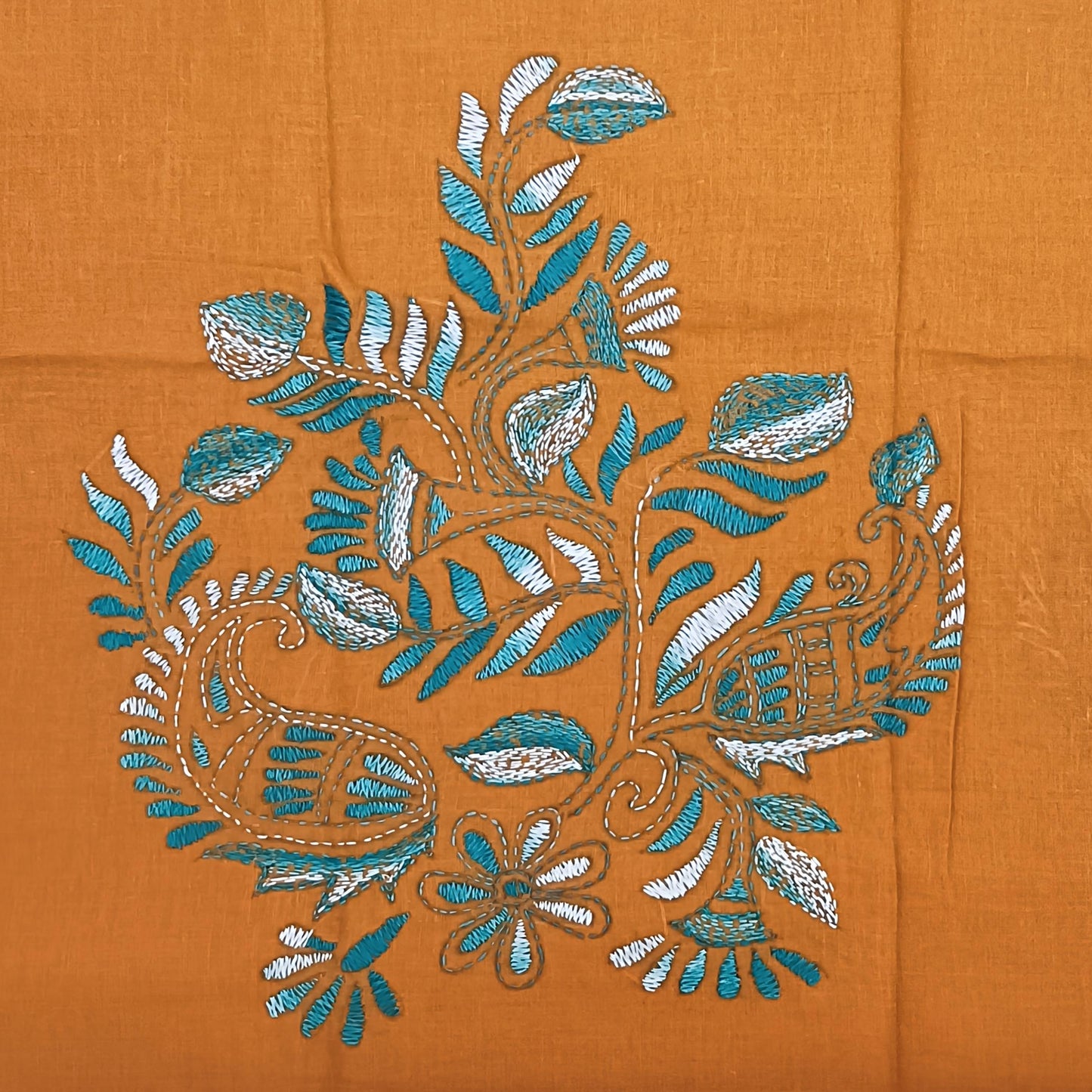 Kantha Stitch Cotton Half Work Blouse Fabric