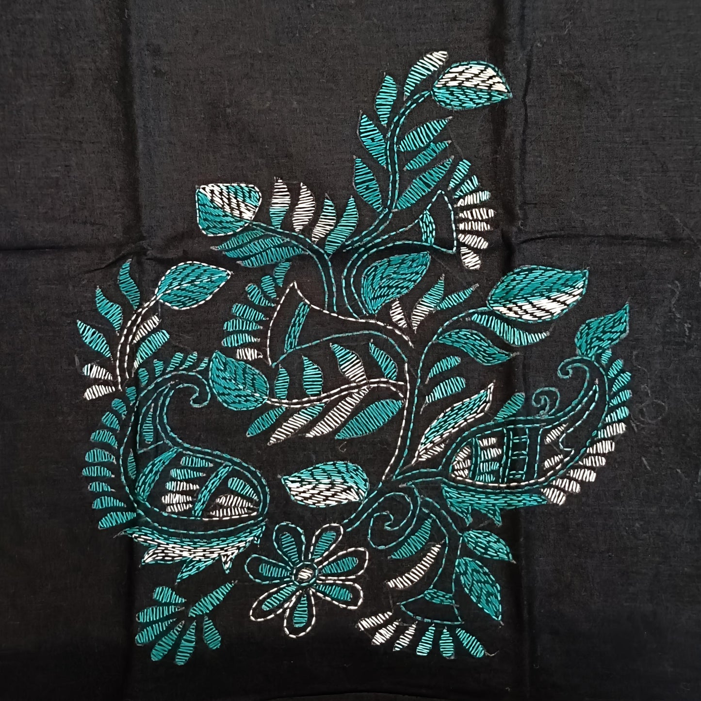 Kantha Stitch Cotton Half Work Blouse Fabric