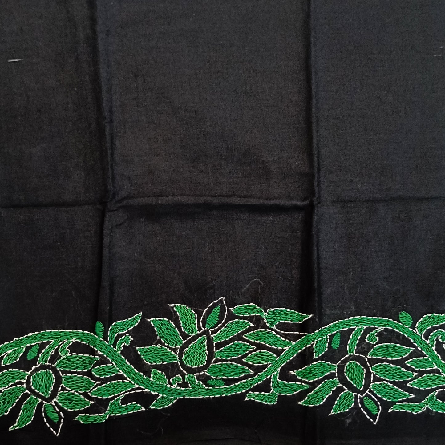 Kantha Stitch Cotton Half Work Blouse Fabric