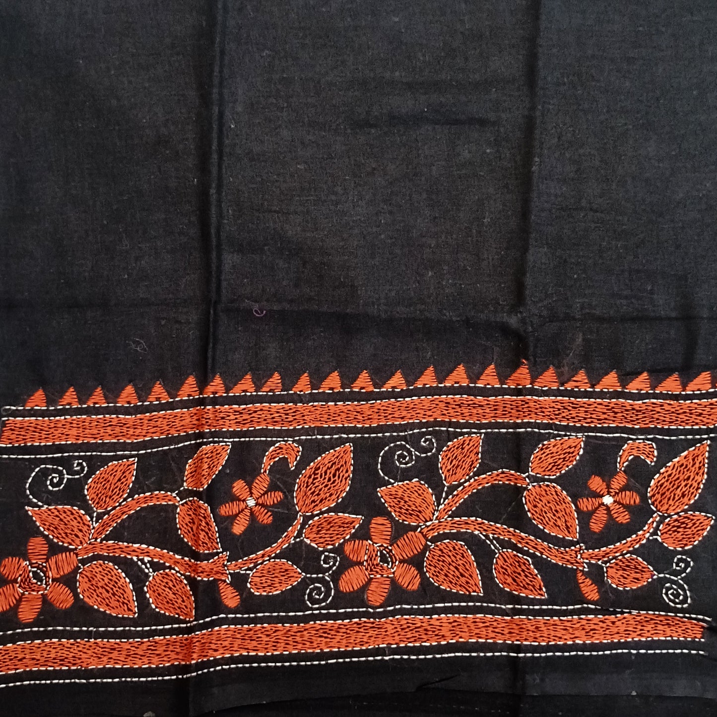 Kantha Stitch Cotton Half Work Blouse Fabric