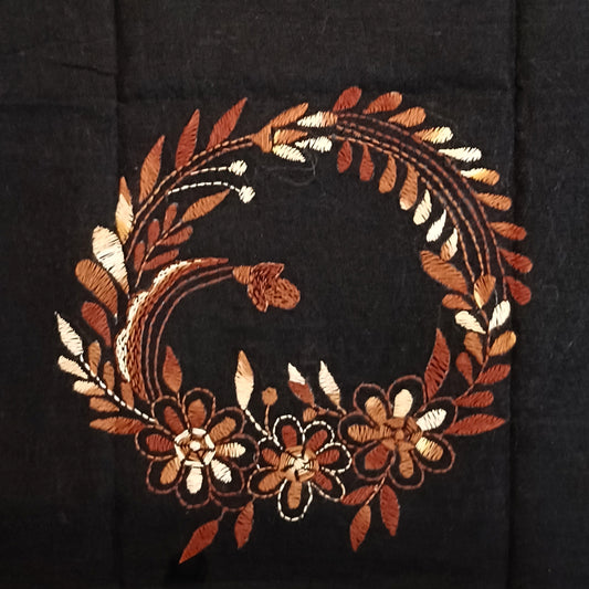 Kantha Stitch Cotton Half Work Blouse Fabric