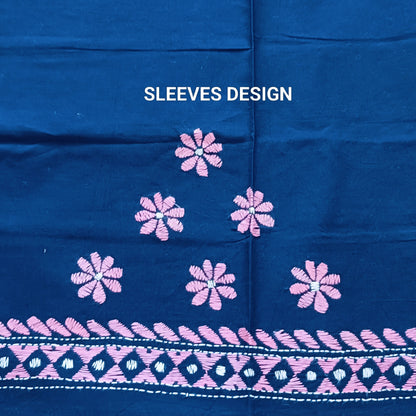 Designer Kantha Stitch Blouse Fabric
