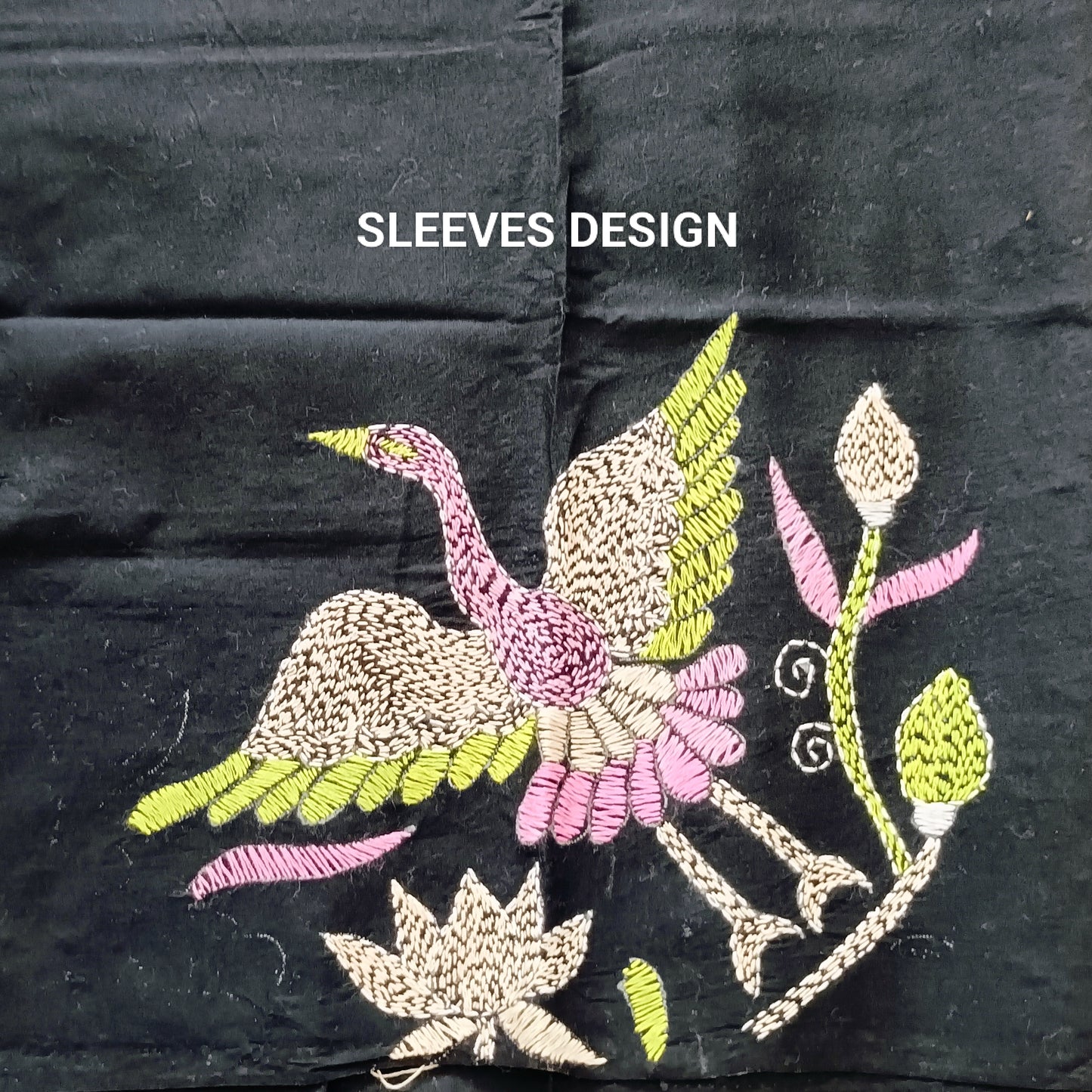 Designer Kantha Stitch Blouse Fabric