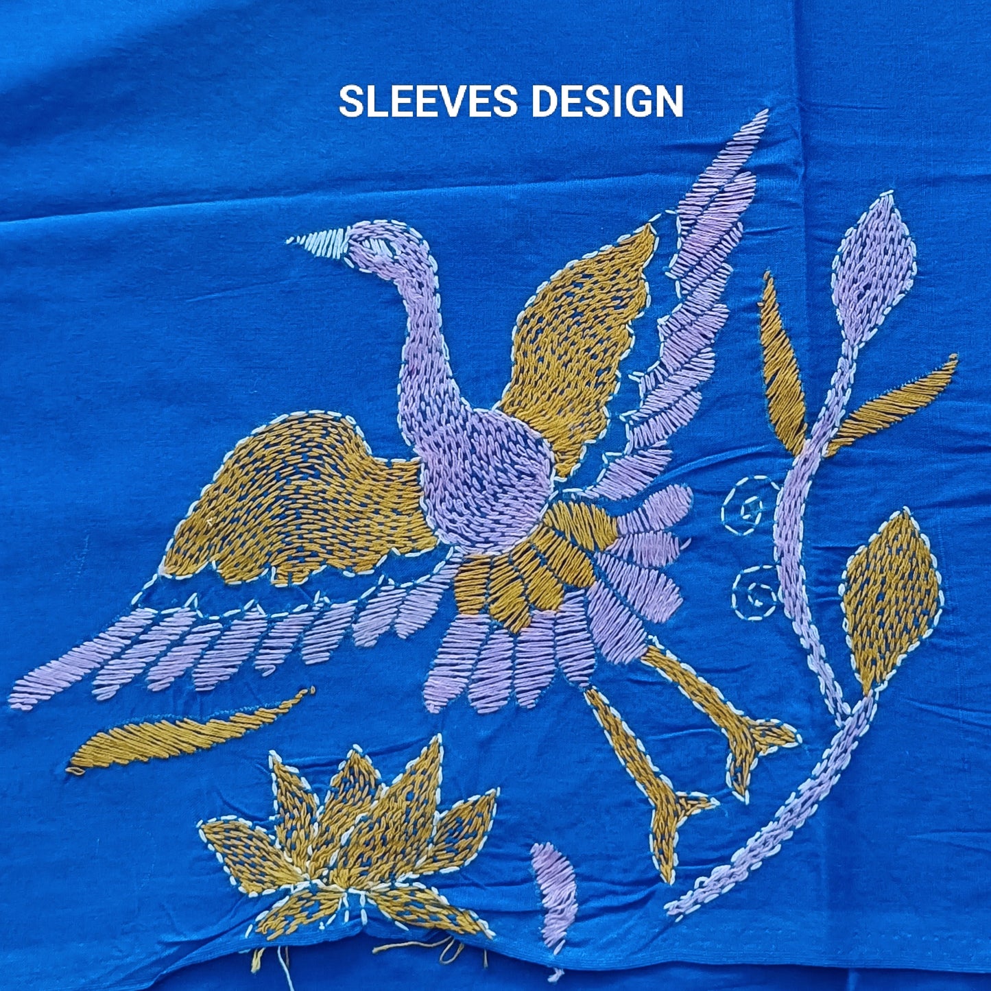 Designer Kantha Stitch Blouse Fabric