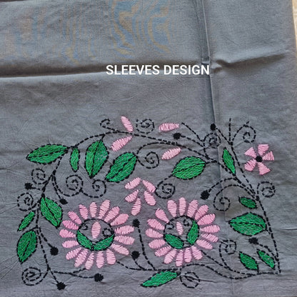 Designer Kantha Stitch Blouse Fabric