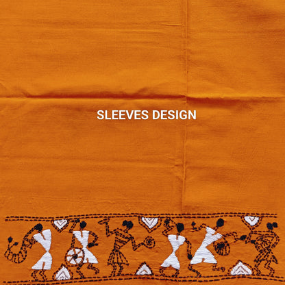 Designer Kantha Stitch Blouse Fabric