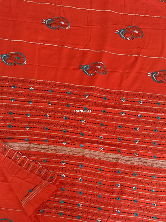 Aarva - Pure Khesh Cotton Kantha Stitch Saree