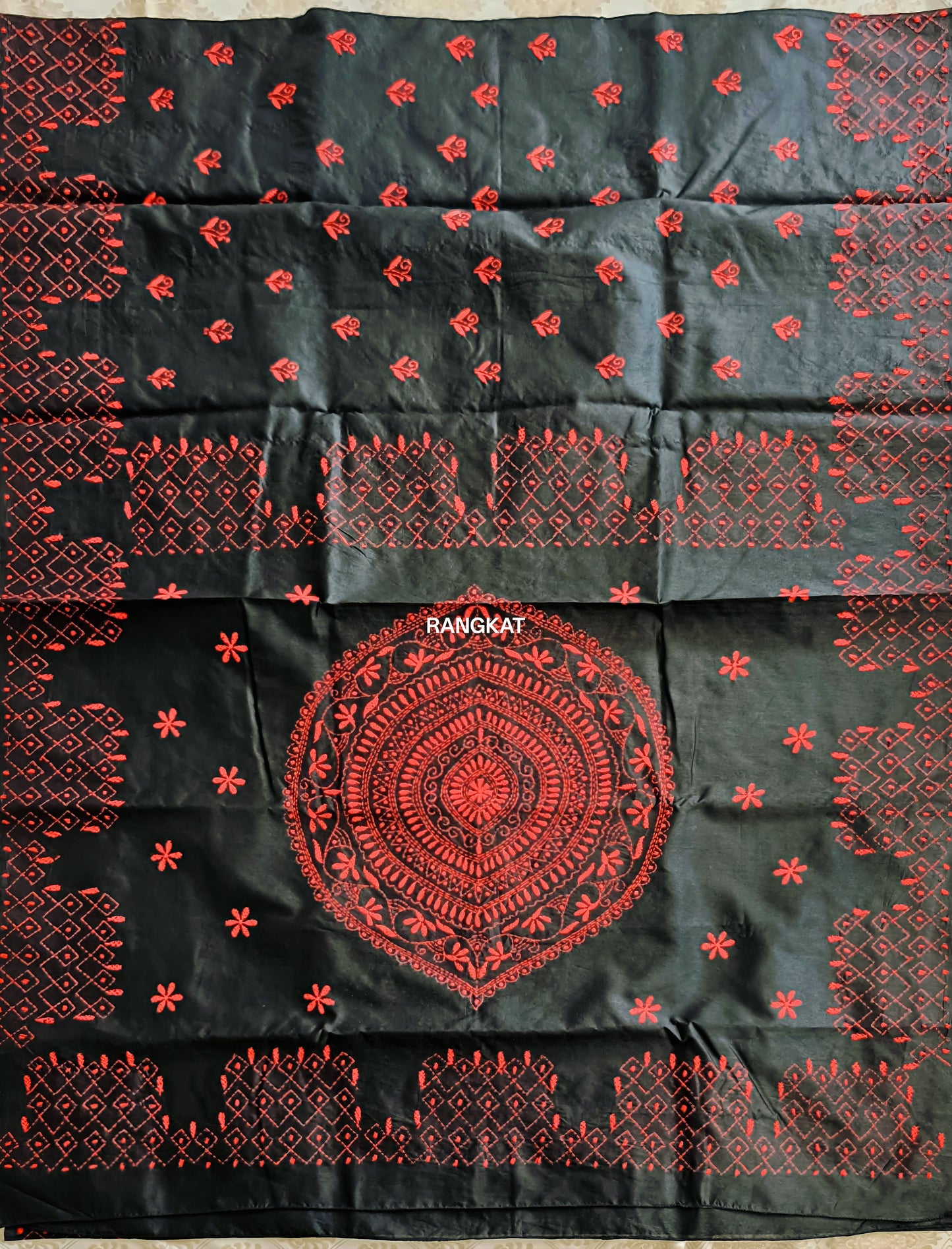 Karukriti - Bengal Kantha Semi Silk Sarees