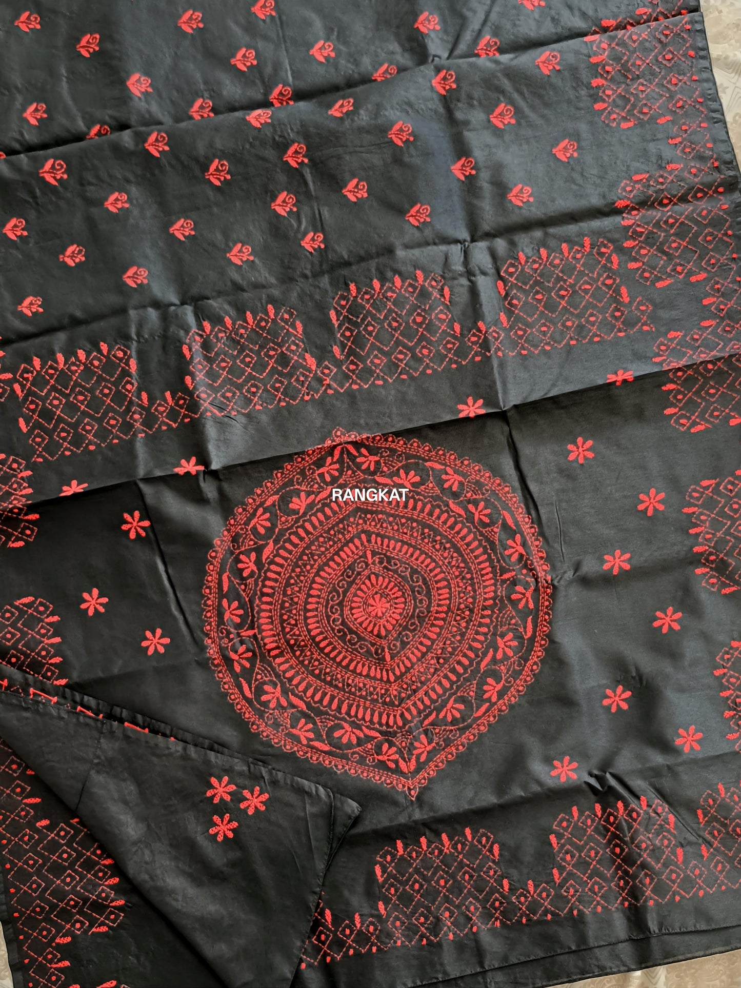Karukriti - Bengal Kantha Semi Silk Sarees