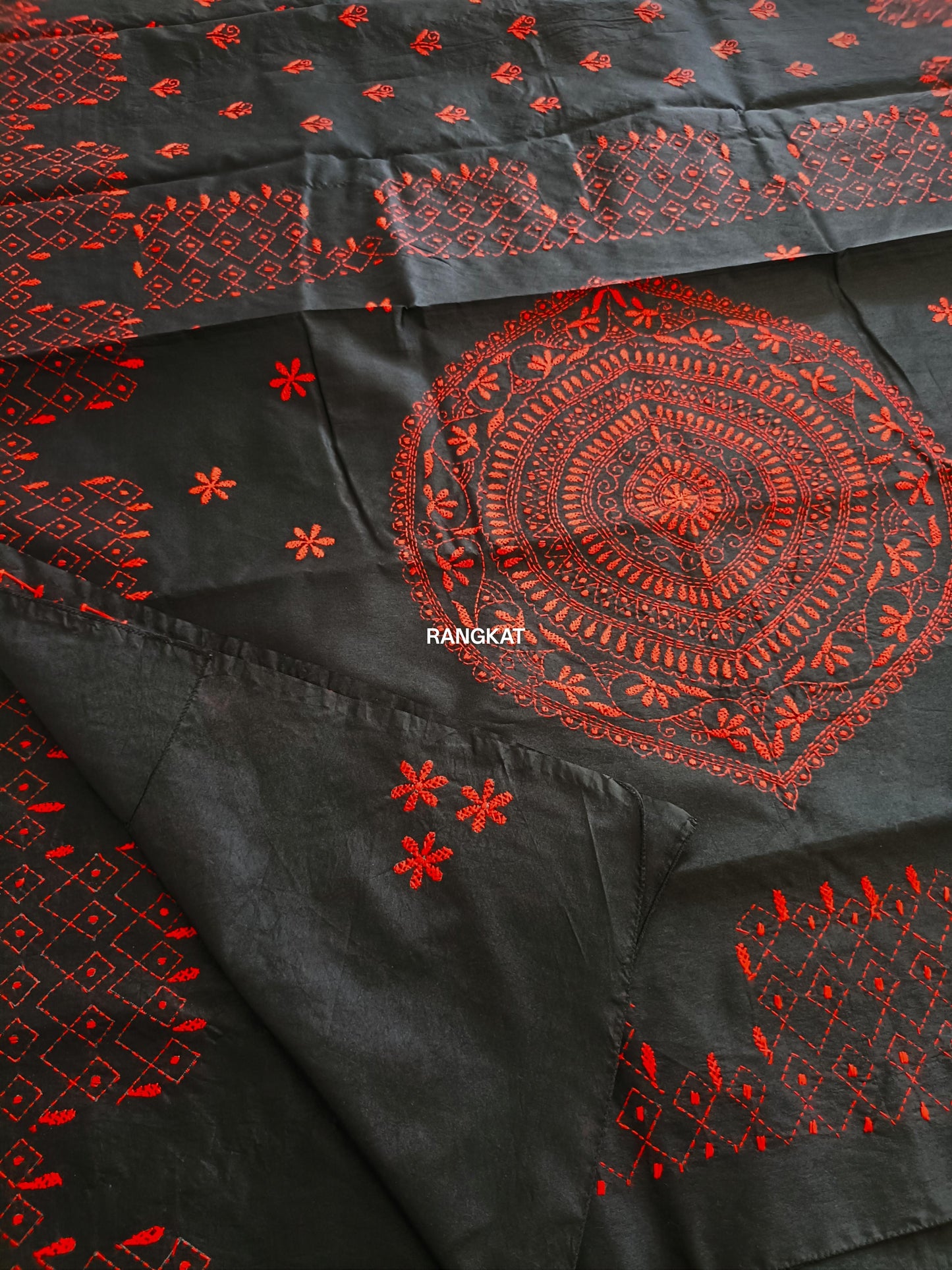 Karukriti - Bengal Kantha Semi Silk Sarees