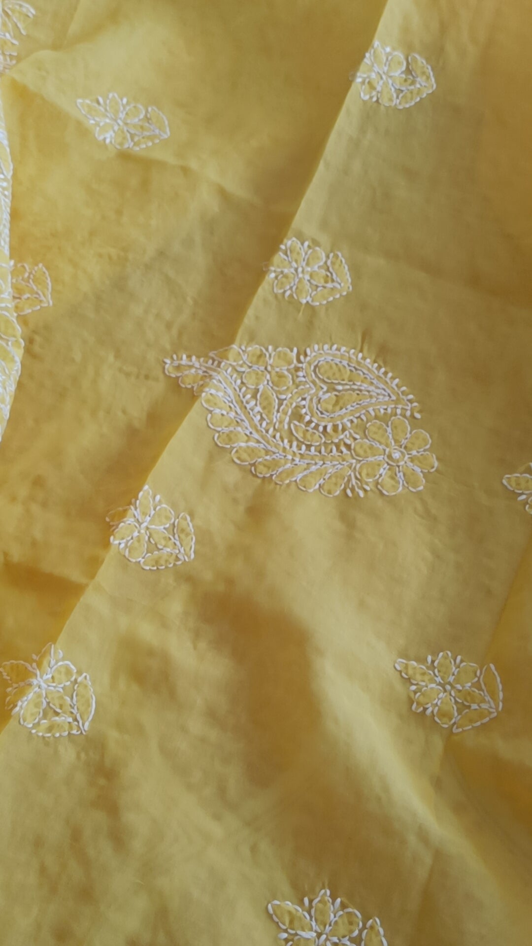 चिकनकारी सूती परिधान कुर्ता कपड़ा