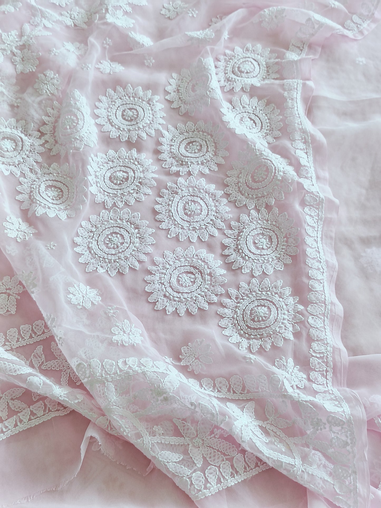Soft Georgette Chikankari Saree