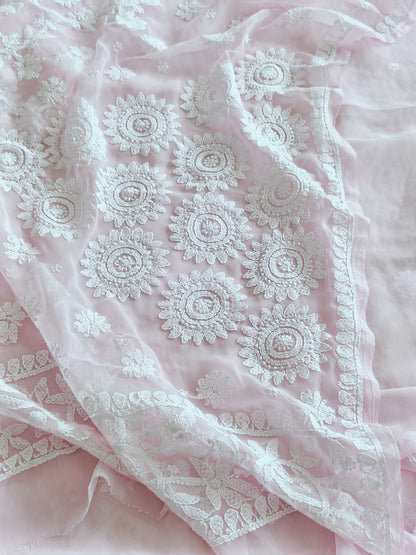 Soft Georgette Chikankari Saree