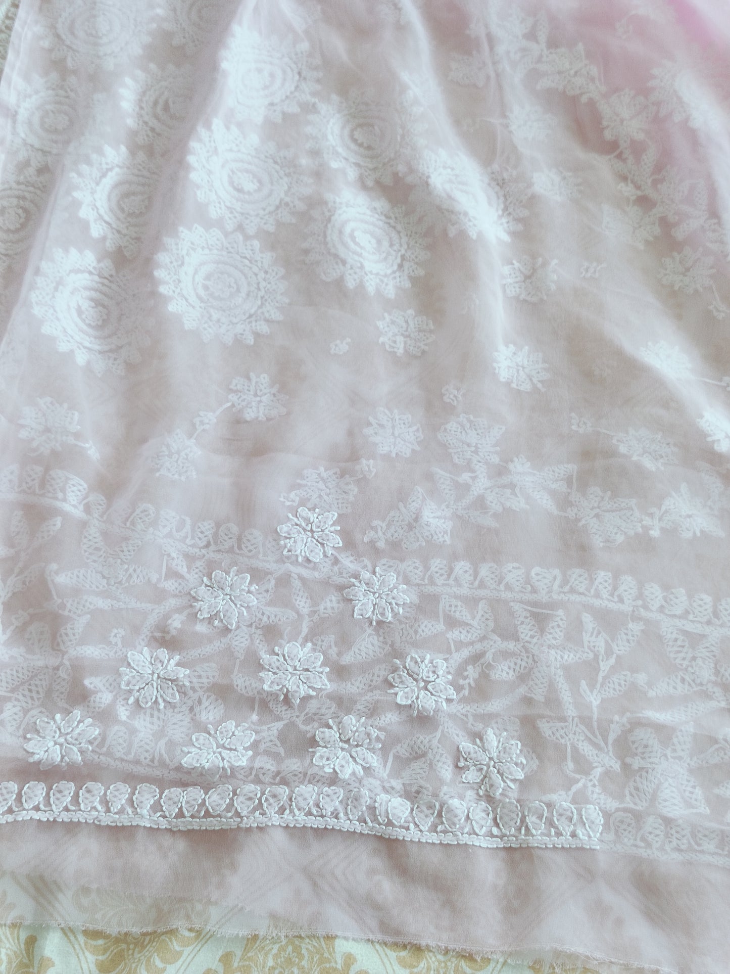 Soft Georgette Chikankari Saree