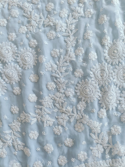 Soft Georgette Chikankari Saree