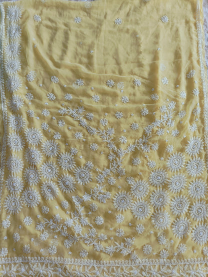 Soft Georgette Chikankari Saree