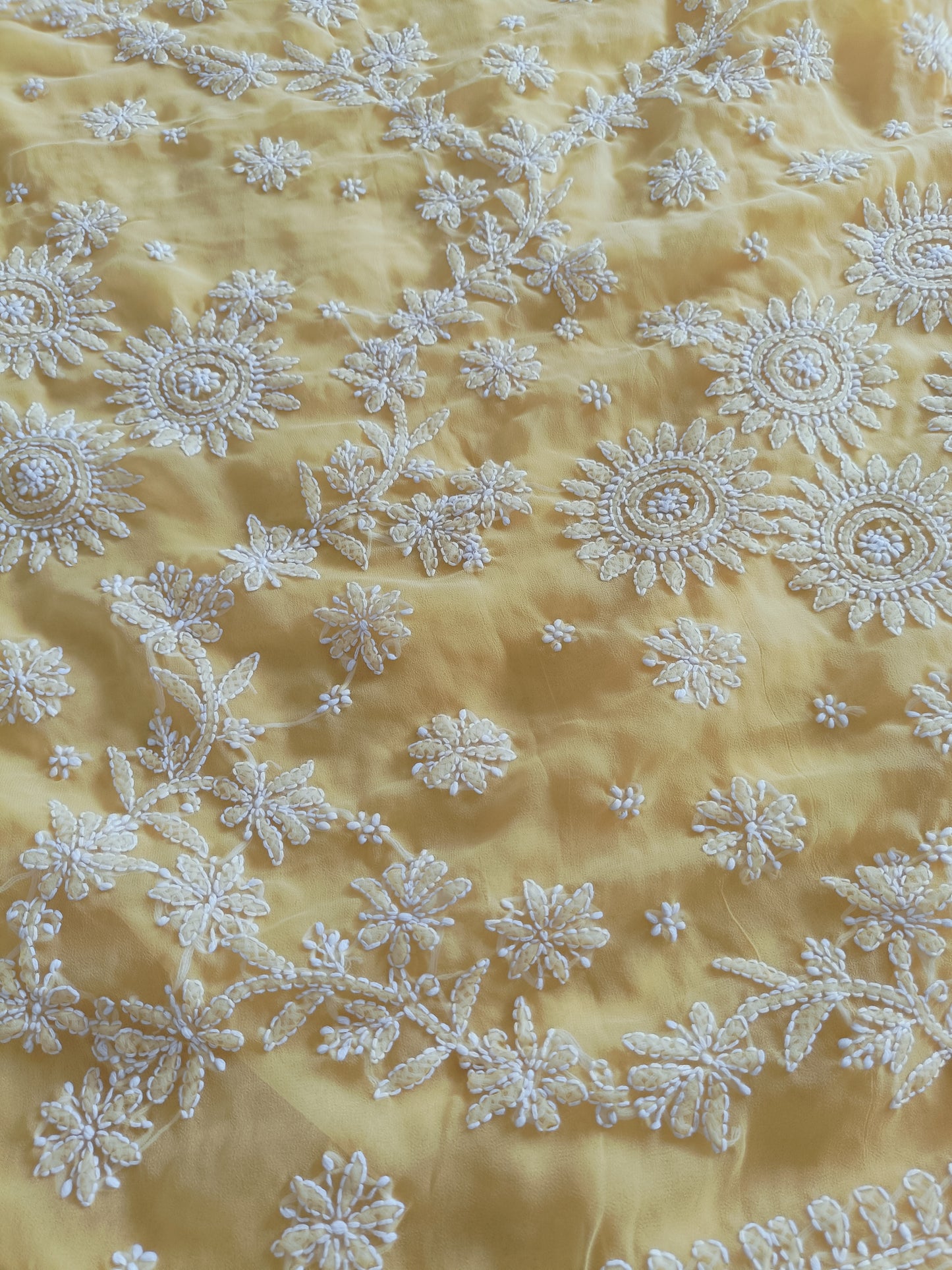 Soft Georgette Chikankari Saree