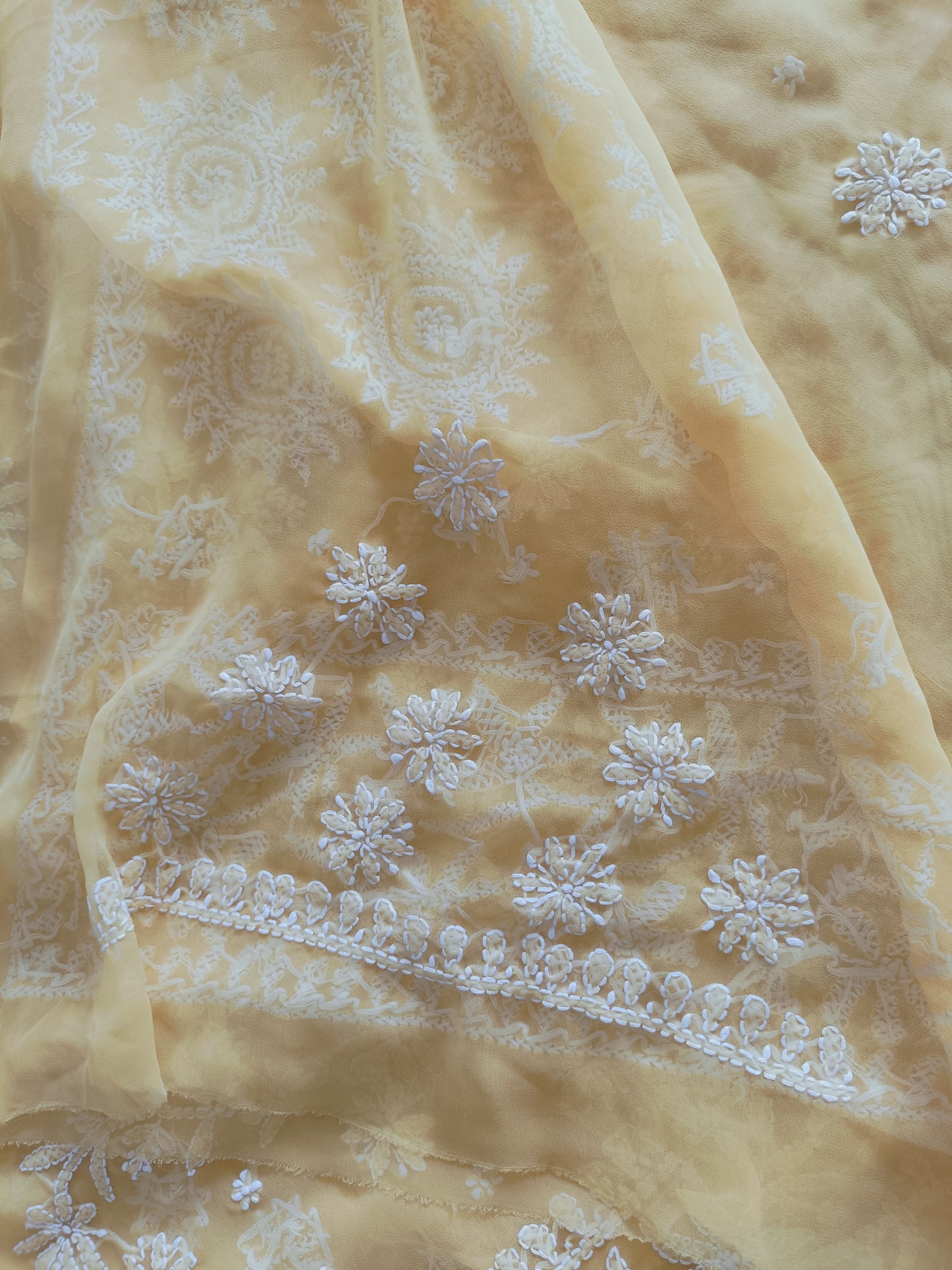 Soft Georgette Chikankari Saree
