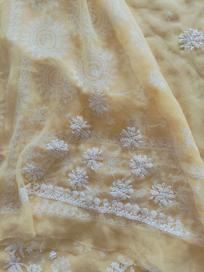 Soft Georgette Chikankari Saree