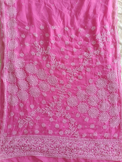 Soft Georgette Chikankari Saree