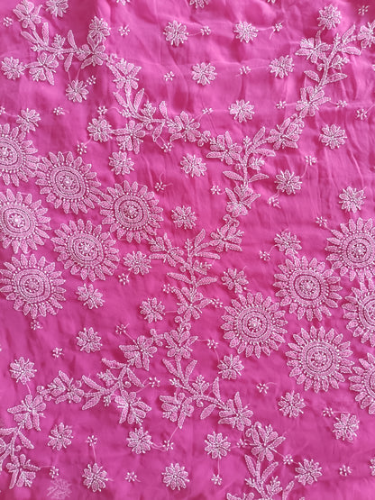 Soft Georgette Chikankari Saree