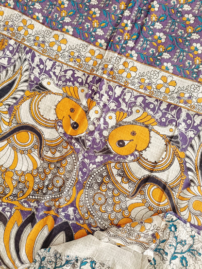 सुधाश्री - Pure Kota Handloom Cotton Handcrafted Kalamkari Saree - Saree | Tags: Kalamkari Kota Cotton