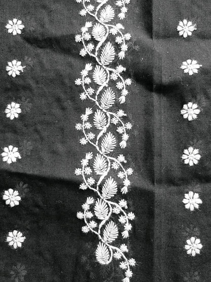 Cotton Kurta Apparel Fabric Chikankari Design Embroidery