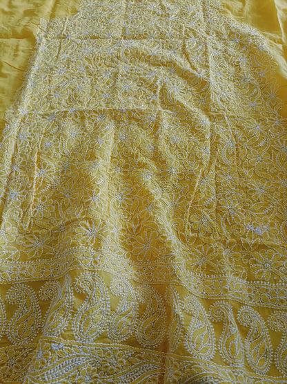 Chikankari Cotton Apparel Kurta Fabric