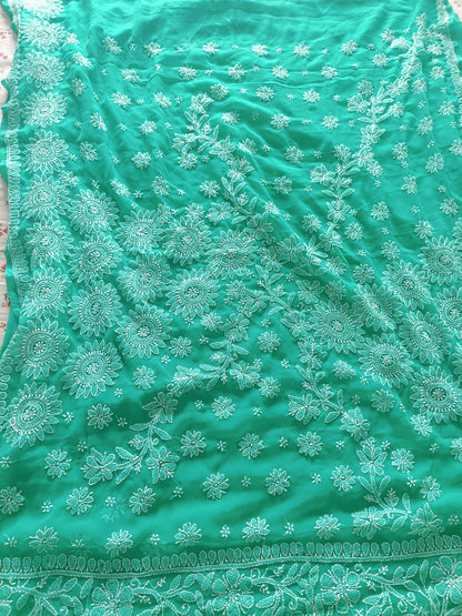 Soft Georgette Chikankari Saree