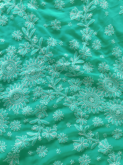 Soft Georgette Chikankari Saree