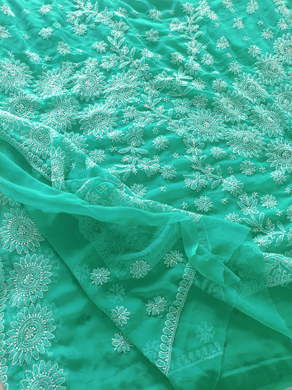 Soft Georgette Chikankari Saree