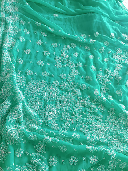 Soft Georgette Chikankari Saree