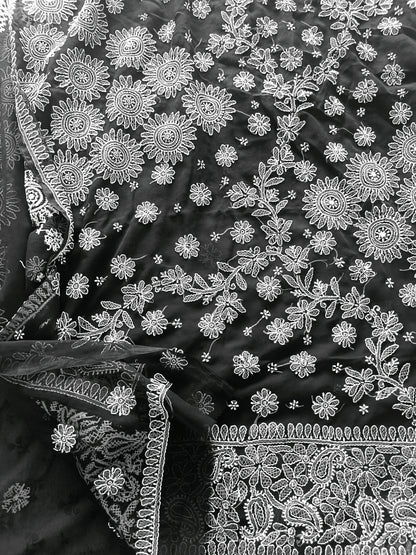 Soft Georgette Chikankari Saree