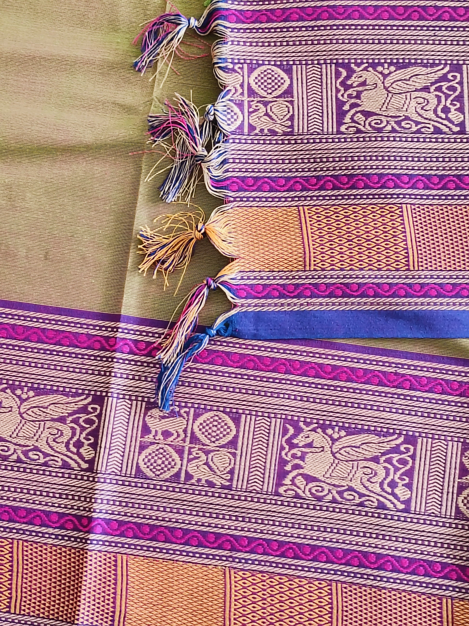 à¤•à¤²à¥à¤ªà¤¿à¤¤à¤¾ | Kalpita - Traditional Kanchi South Cotton Saree - Saree | Tags: South Cotton