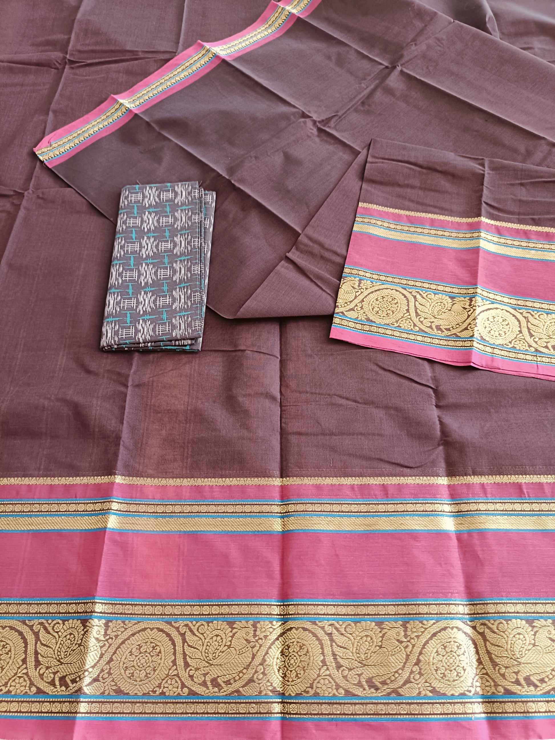 à¤¤à¤¨à¥à¤µà¤¿à¤•à¤¾ | Tanvika - Traditional Chettinadu South Cotton Saree - Saree | Tags: South Cotton